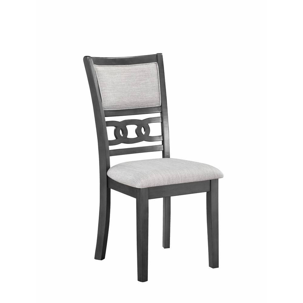Gia 60" Gray Wood Dining Set with 4 Chairs
