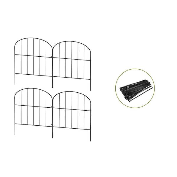 Oumilen 16.5 in. x 12.6 in., Rustproof Wire Panels, No-Installation 1-Piece Garden Fence, Arched (10-Pieces)