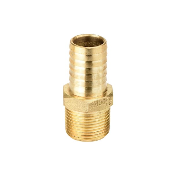 Everbilt 1 in. MPT x 1 in. Barb Brass Adapter Fitting EBMA100NL - The Home  Depot