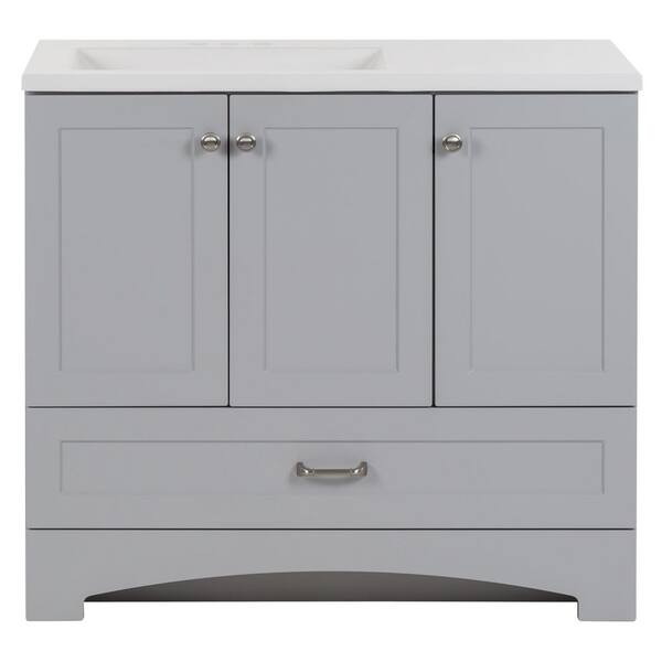 Glacier Bay Lancaster 36 in. W x 19 in. D x 33 in. H Single Sink Bath
