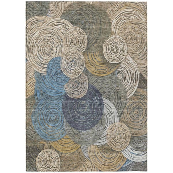 Addison Rugs Chantille Machine Washable Indoor/Outdoor Abstract ACN2267 Beige 3 ft. x 5 ft. Area Rug