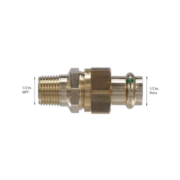ProPress 1/2 in. Press x 1/2 in. MPT Zero-Lead Bronze Union
