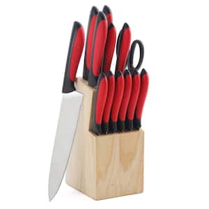 13 Pc Chef's Kitchen Knife Set w/Block - Stainless Steel Cutlery Sets –  Icydeals