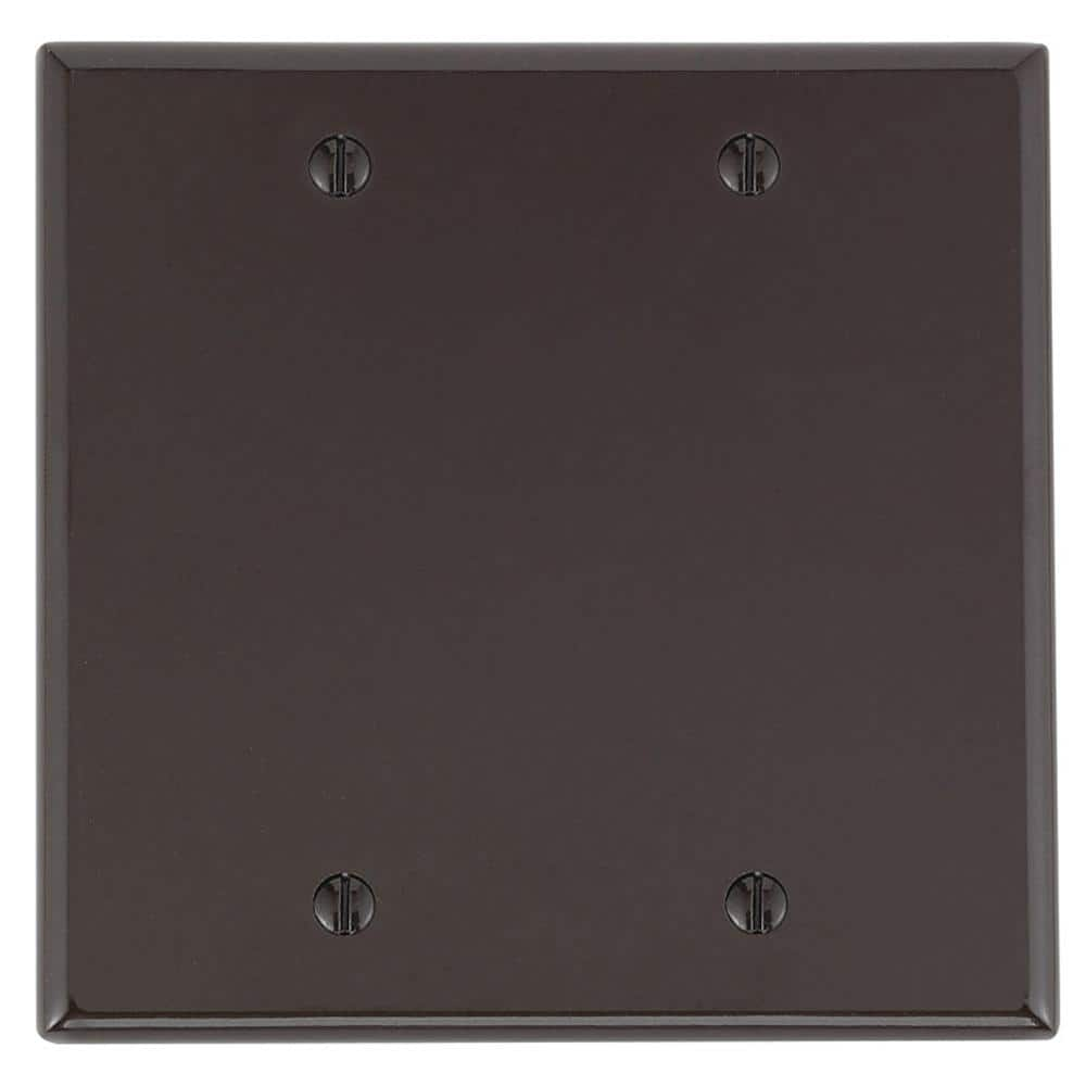 UPC 078477436905 product image for 2-Gang Brown Blank Plastic Standard Wall Plate (1-Pack) 85025 | upcitemdb.com