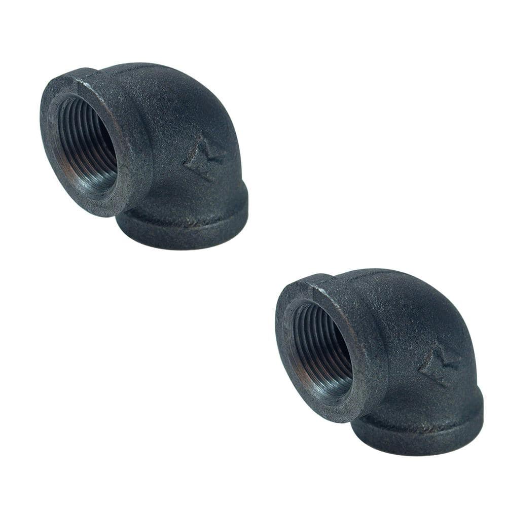 1/2 in. Black Malleable Iron 90-degree FPT x FPT Elbow Fitting (2-Pack) price history on PriceWatchPro