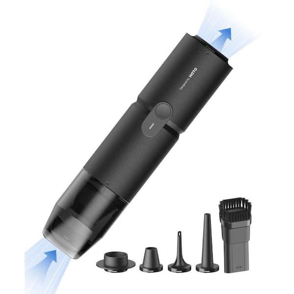 4-in-1 Portable Vortex Series Bagged Cordless HEPA Handheld Vacuum for Desk, Keyboard, Computer and Car in Black