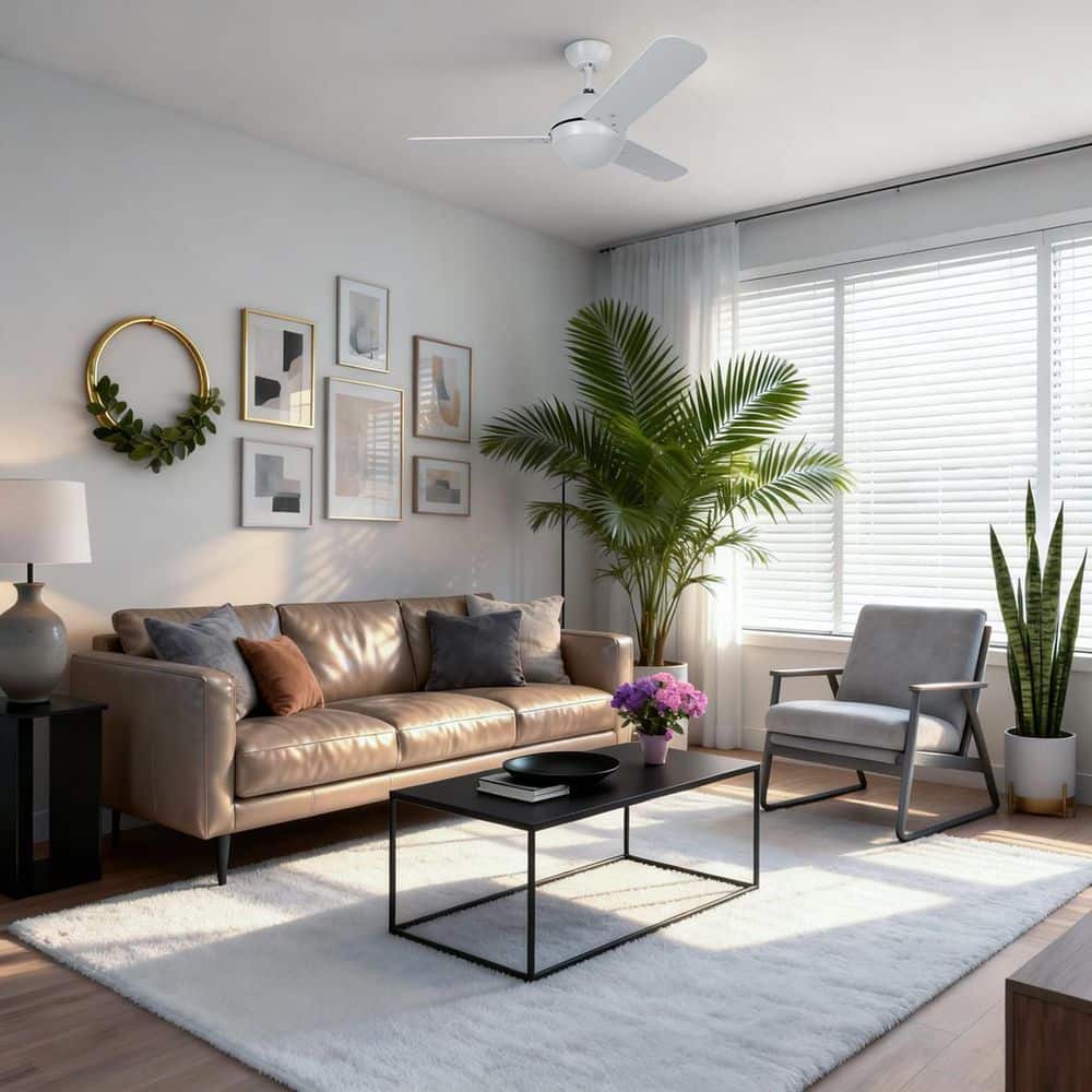 Hampton Bay Phipps 44 in. Indoor Matte White Ceiling Fan with