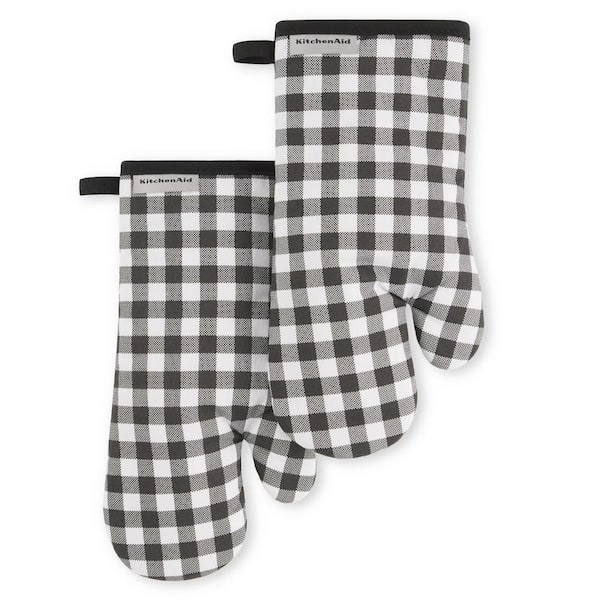 KitchenAid Matte Grey Kitchen Textiles Set - 2 Towels, 1 Pot Holder, 1 Oven  Mitt - Durable & Heat Resistant - Slip-Resistant Silicone Grip in the Kitchen  Towels department at