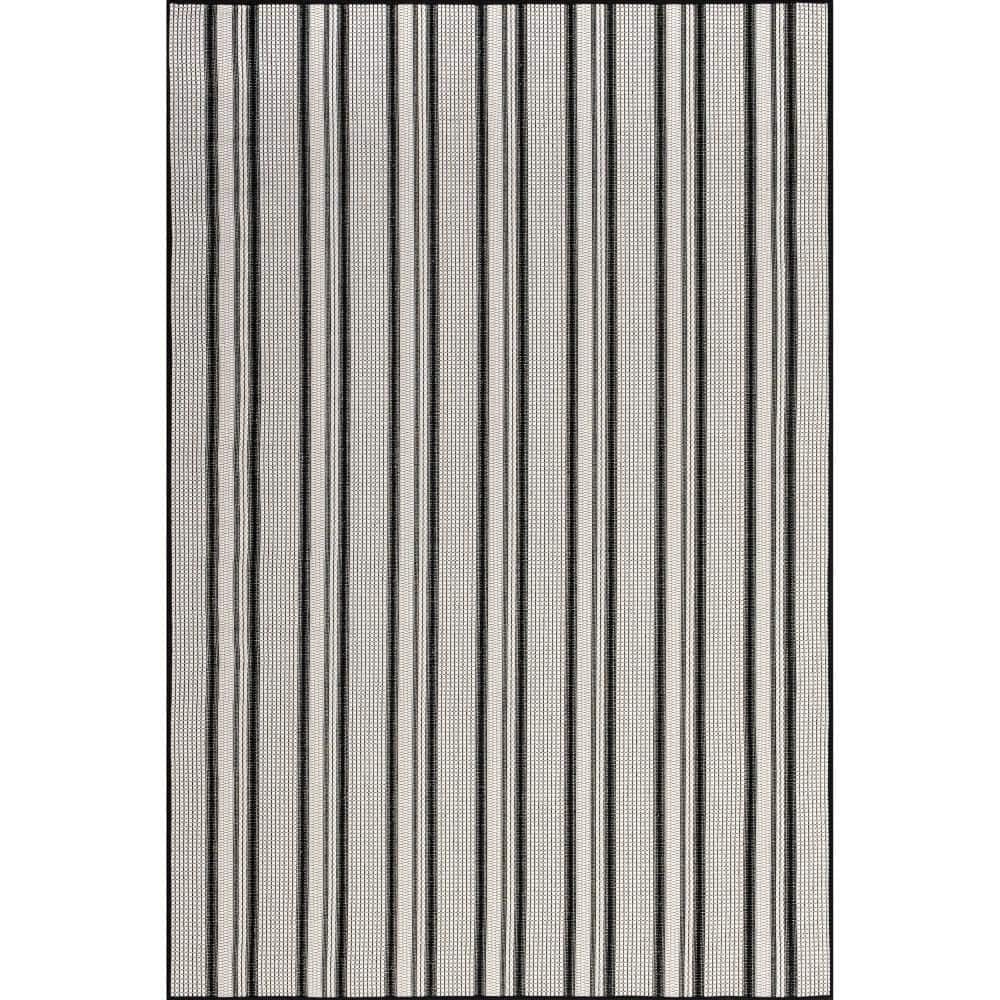 RUGS USA Lauren Liess Gazania Striped Indoor/Outdoor Area Rug Black 4