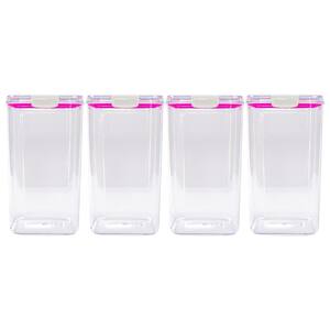 Cube Tritan 5.71 qt. Co-Polyester Food Storage Containers with Lids (4-Pack)
