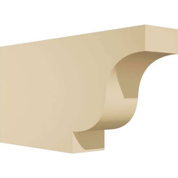 Ekena Millwork Standard Newport 3 in. W x 8 in. H x 16 in. D Signature Urethane Rafter Tail Outlooker