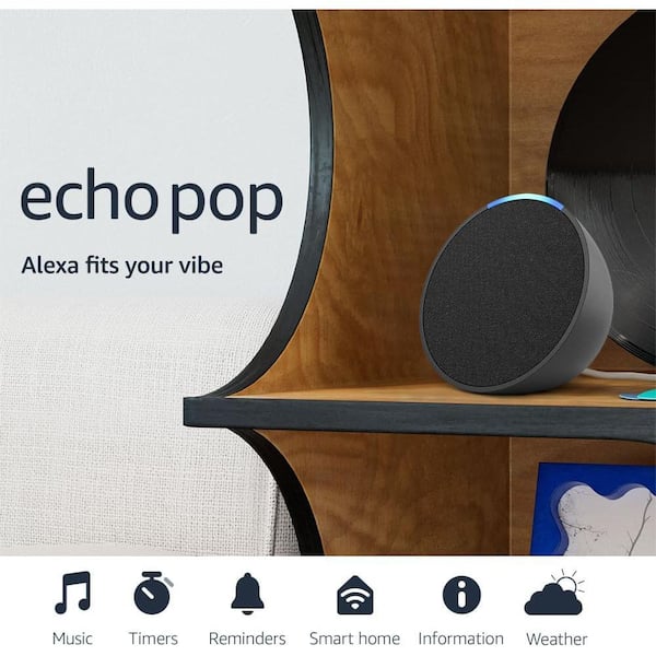 Amazon Echo Pop (1st Gen) Full Sound Compact Smart Speaker with