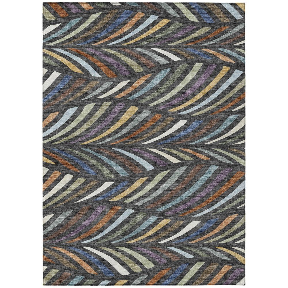 Chantille Machine Washable Indoor/Outdoor Abstract ACN2475 Charcoal 9 ft. x 12 ft. Area Rug price history on PriceWatchPro
