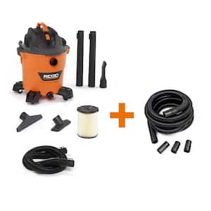 12 Gallon 5.0 Peak HP NXT Wet/Dry Shop Vacuum with Filter, Hose, Accessories and Additional 20 ft. Tug-A-Long Hose