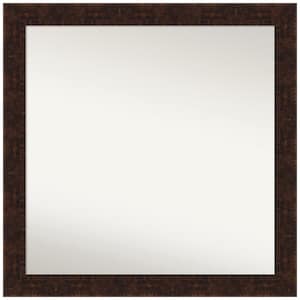 William Mottled Bronze Narrow 30 in. W x 30 in. H Square Non-Beveled Framed Wall Mirror in Bronze