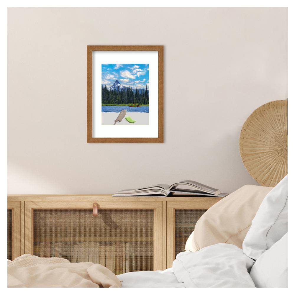 Carlisle Blonde Narrow Wood Picture Frame 11x14 with White Mat