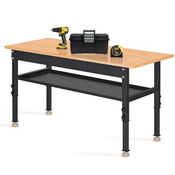 AirWire 48 in. W x 24 in. D Heavy-Duty Work Bench Adjustable Work