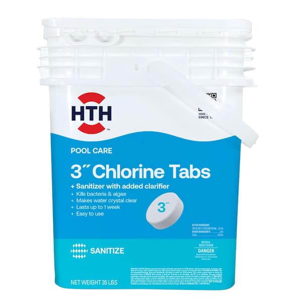 HTH 3 in. 35 lb. Pool Care Chlorinating Tabs 42050 - The Home Depot