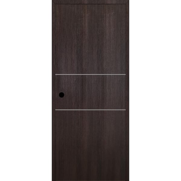 Optima 2H DIY-Friendly 36 in. x 96 in. Right-Hand Solid Core Veralinga Oak Composite Single Prehung Interior Door