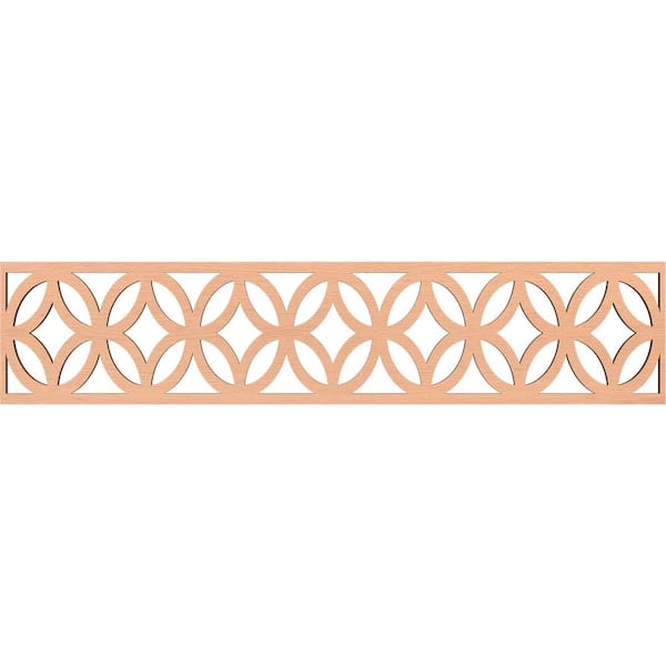 Ekena Millwork Crosby Fretwork 0.375 in. D x 46.75 in. W x 10 in. L Alder Wood Panel Moulding