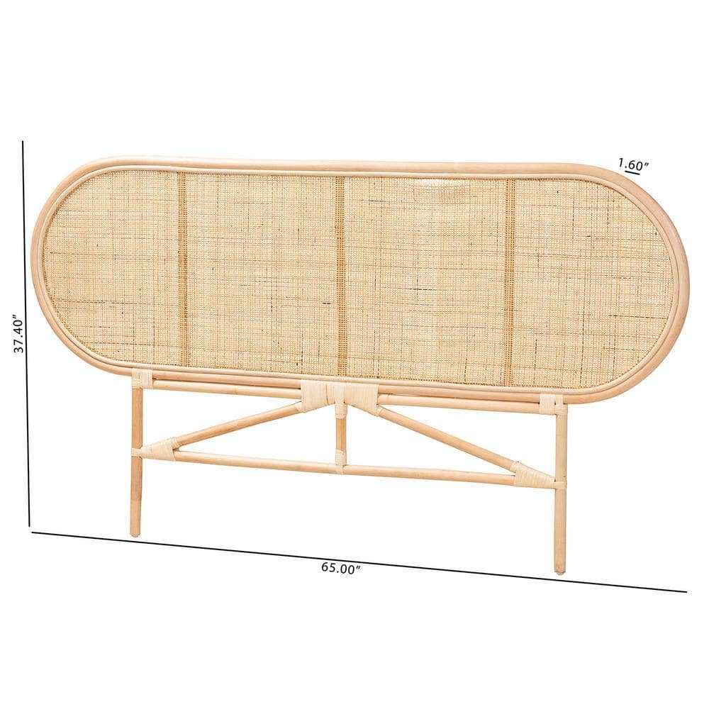 Natural Rattan Bohemian Queen Size Standalone Headboard