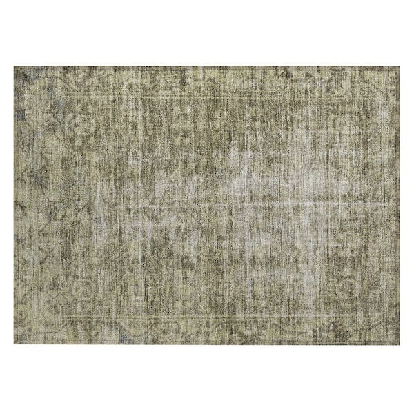 Addison Rugs Chantille Machine Washable Indoor/Outdoor Abstract ACN1228 Olive 1 ft. 8 in. x 2 ft. 6 in. Area Rug