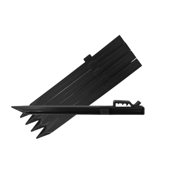 12 in. Black Benda Board Flex Plastic Stake (5-Pack)