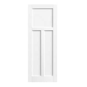 30 in. x 80 in. T Shaped, 3-Panel MDF, White Primed Wood, Pre-Finished Door Panel Interior Door Slab