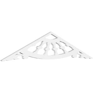 Pitch Wagon Wheel 1 in. x 60 in. x 15 in. (5/12) Architectural Grade PVC Gable Pediment Moulding