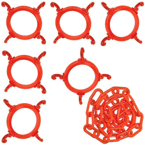 Traffic Orange Cone Chain Connector Kit