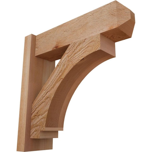 6 in. x 20 in. x 20 in. Western Red Cedar Del Imperial Craftsman Rough Sawn Outlooker