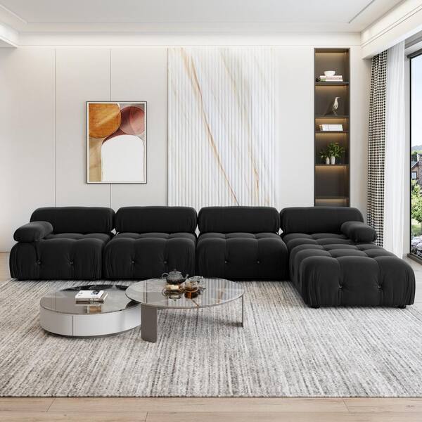 Black upholstered coffee table hotsell