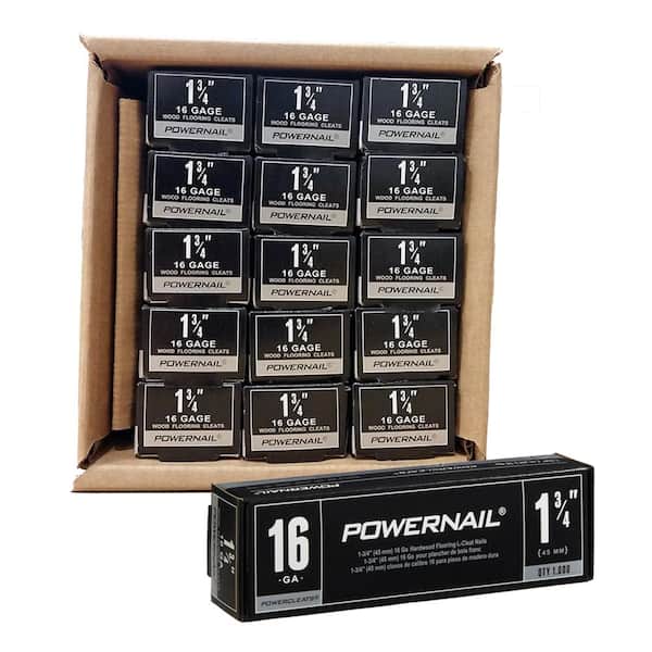 POWERNAIL Powercleats 1-3/4 in. 16-Gauge Hardwood Flooring Nails 15 Boxes of 1,000