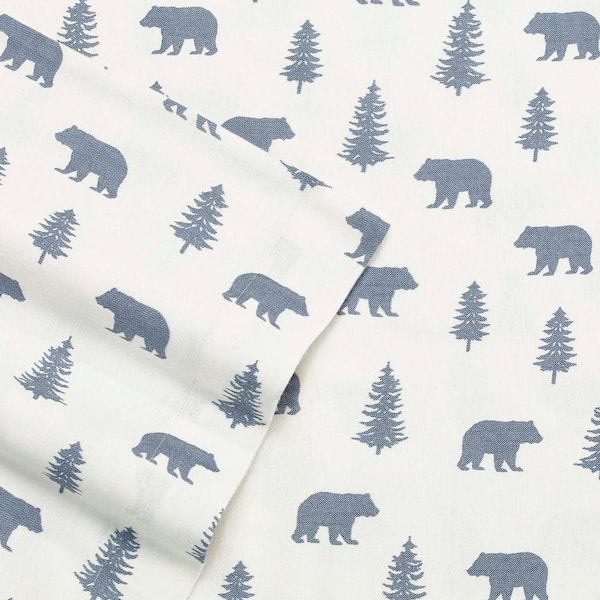 Fleece fabric 1 yard x 54 wide new polyester bears fish trees