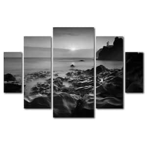 40 in. x 58 in. "Sunset At Ruby Beach" by Moises Levy Printed Canvas Wall Art