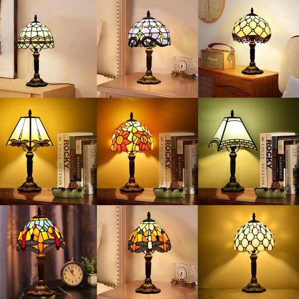 Stained Glass Golden Table buy Accent Lamp