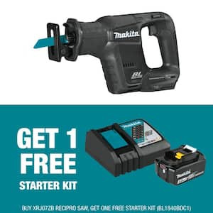 Makita 18V LXT Sub Compact Brushless Recipro Saw with bonus 18V 4.0Ah LXT Lithium Ion Battery and Charger Starter Pack XRJ07ZBBL1840BD The Home Depot