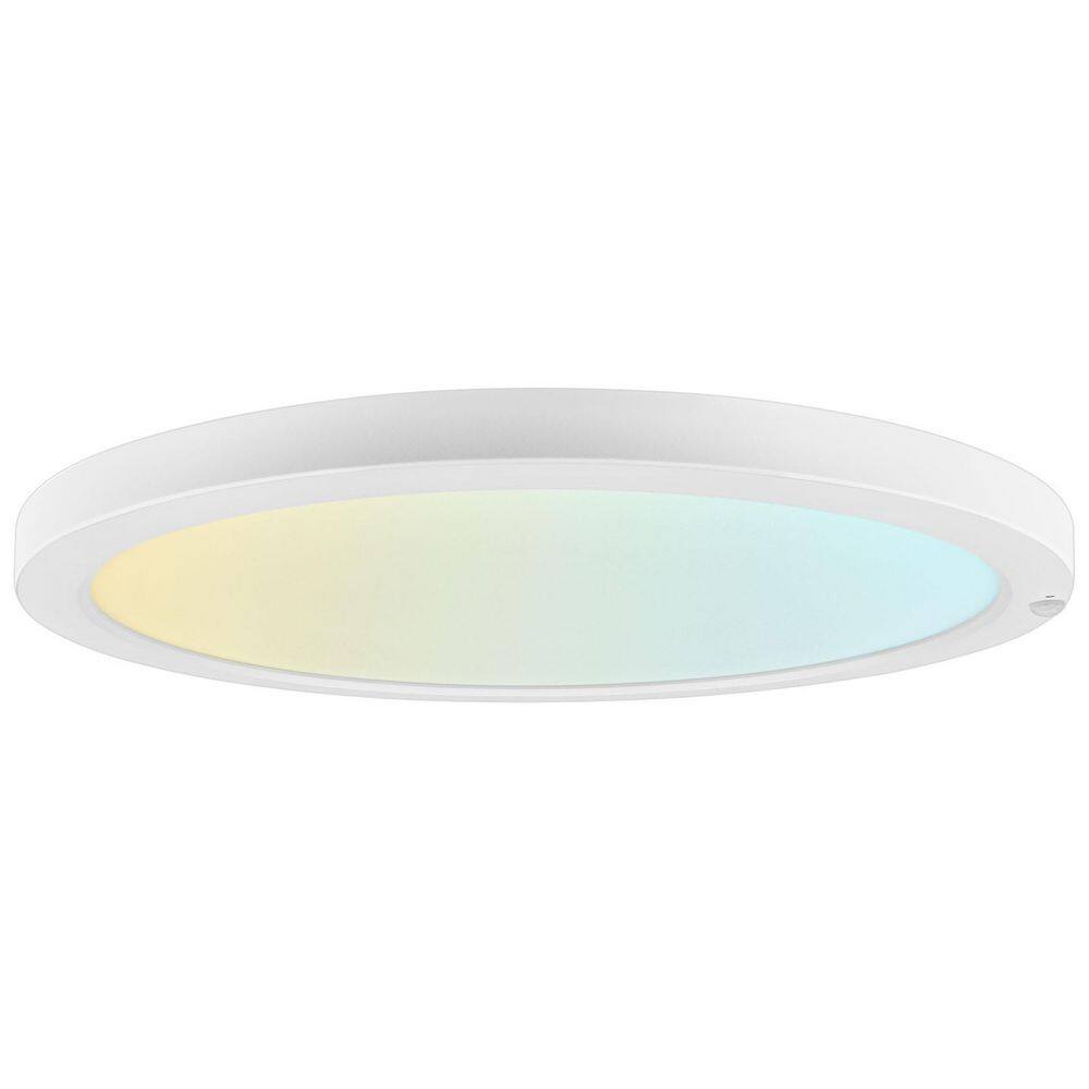 15 In. 1 Light Integrated LED Flush Mount Ceiling Light with Photocell Sensor, 5CCT, 2500LM, 30W, 110º, Wet Rated & ETL price history on PriceWatchPro