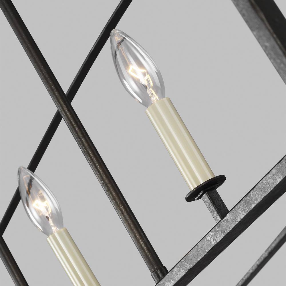 Thayer Smith Steel 5-Light Candelabra Linear Chandelier