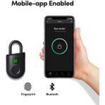 Red Keyless Fingerprint Padlock with Mobile App
