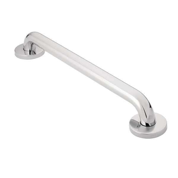 MOEN Home Care 24 in. x 1-1/4 in. Concealed Screw Grab Bar with SecureMount in Polished Stainless Steel