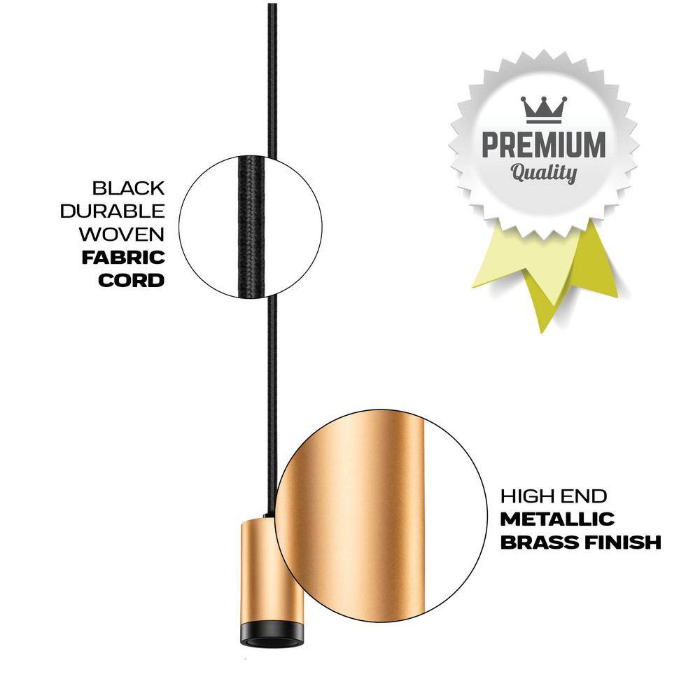 Vintage Elegance 10ft Matte Black Pendant Light Cord Kit