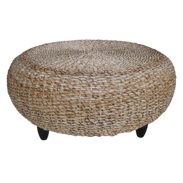 Padma's Plantation Tropical Natural Ottoman