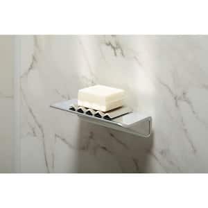 Choreograph 7 in. W Floating Shower Shelf in Bright Polished Silver