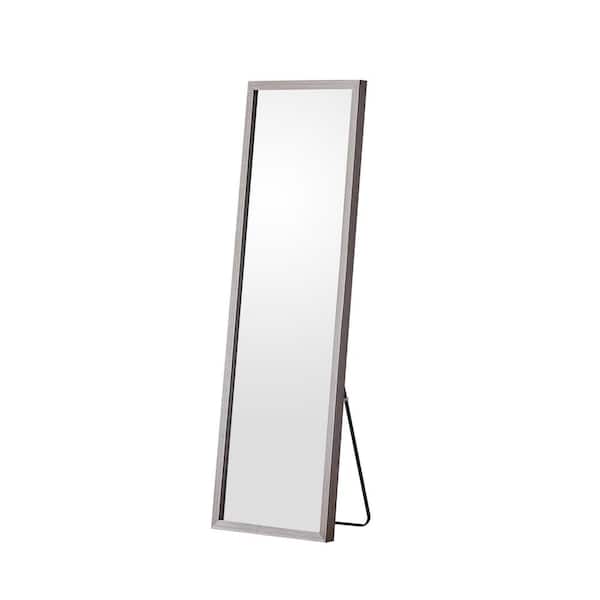 CHEVNI Gray 22.8 in. W x 65 in. H Rectangle Glass Full Length Mirror