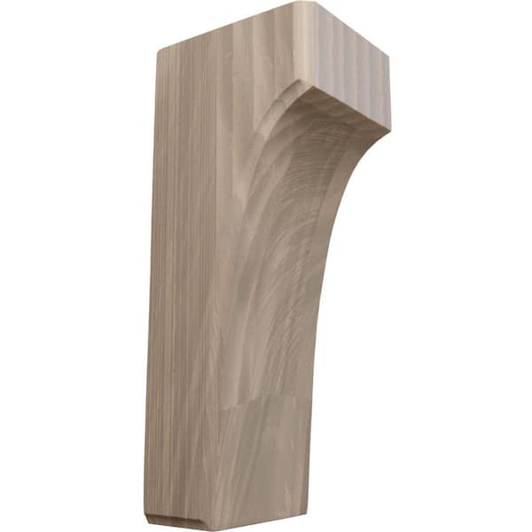 Ekena Millwork 3-1/2 in. x 4 in. x 10 in. Unfinished Walnut Clarksville Corbel