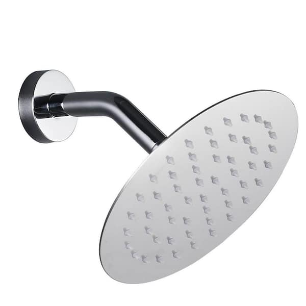 1-Spray Pattern with 1.75 GPM 8 in. Wall Mount Rain Fixed Shower Head in Chrome