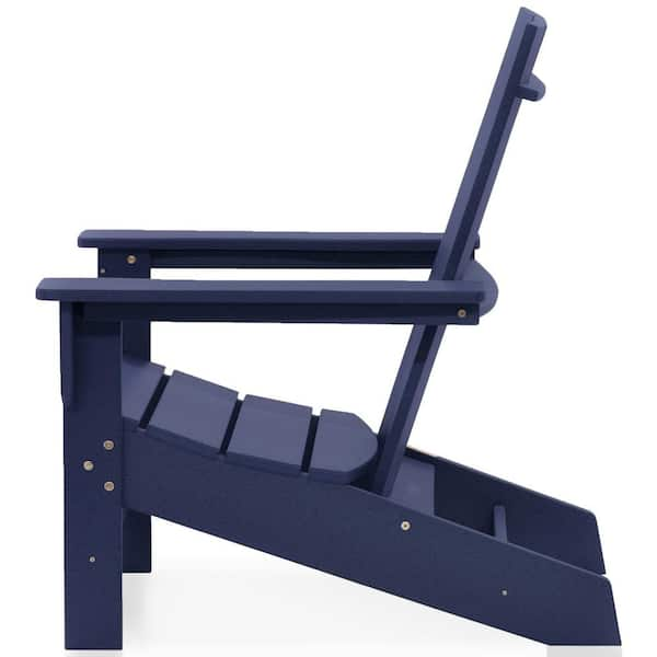 Aria Navy Recycled Plastic Modern Adirondack Chair