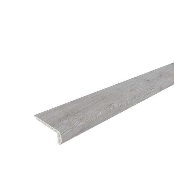 Everlux Premium Flooring Camila Rustic Gray 0.78 in. T x 2.36 in. W x 94.5 in. L Flush Stair Nose Molding