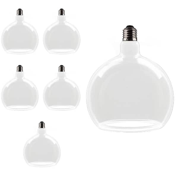 Feit Electric 60-Watt Equivalent Round Dimmable Oversized Clear Glass E26 Medium Base LED Light Bulb Soft White 2700K (6-Pack)